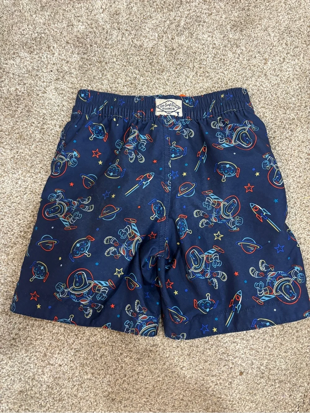 Gap × Disney Toy Story swim trunks Buzz Lightyear size 5 NWOT